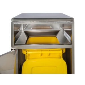 Contenitore svuota vassoi Mec 789000 Acciaio Inox con Sportello Basculante 120 L - 1