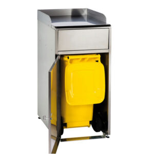 Contenitore svuota vassoi Mec 789000 Acciaio Inox con Sportello Basculante 120 L - 3