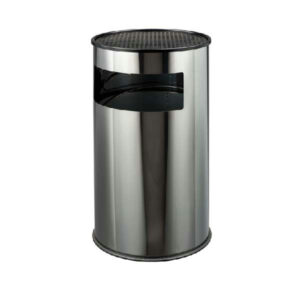 Posacenere Gettacarte Inox 50L  Con Griglia e Secchio Interno Galvanizzato - 1