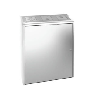 Malta Postazione Raccolta Differenziata in Acciaio Inox Satinato 3x40 Lt - 2