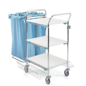 TTS Tecno 140 Carrello Pulizia Multiuso Cromato con Struttura Robusta