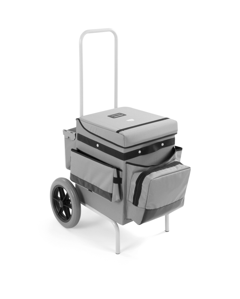 TTS H-Cube Trail Trolley compatto per pulizia camere con ruote grandi 300 mm