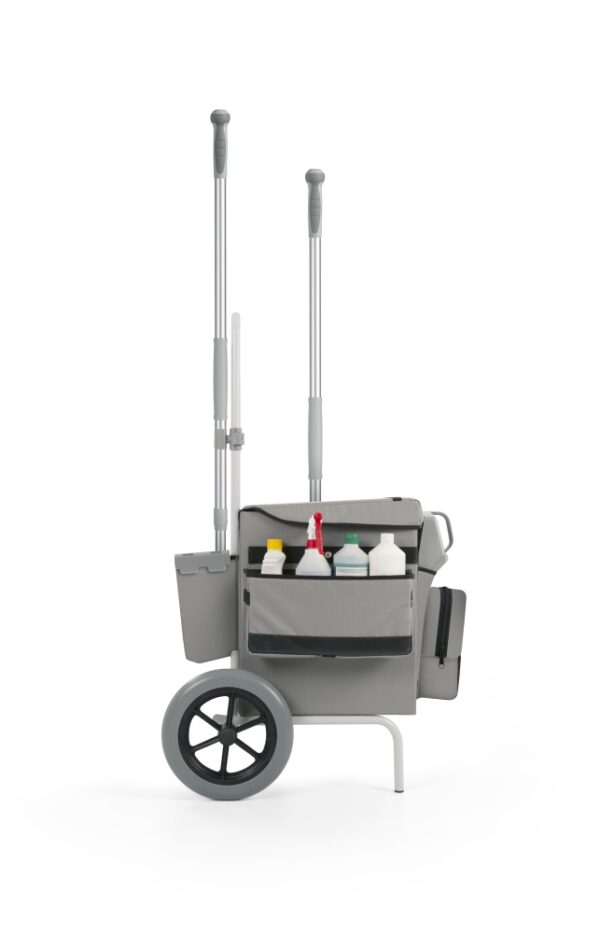 TTS H-Cube Trail Trolley compatto per pulizia camere con ruote grandi 300 mm