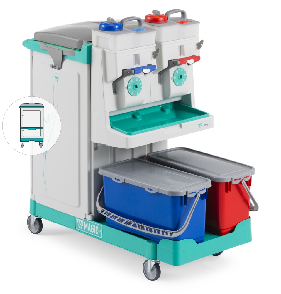 TTS Magic System 850V Carrello Chiuso con Raccolta 90L e Sistema Lavaggio