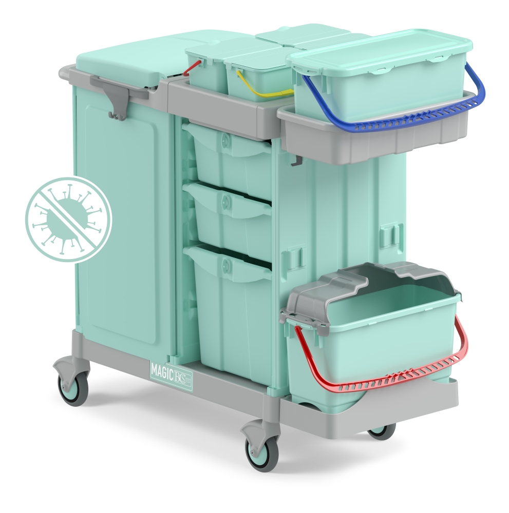 TTS Magic BCS 796P Carrello Pulizia con Pockety Senza Contatto