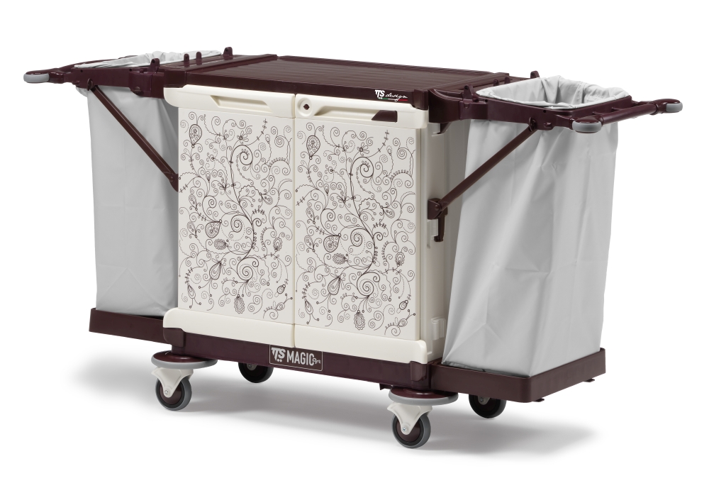 TTS MagicArt 22 Safety Carrello Albergo Chiuso Decorato Portasacchi Pieghevoli