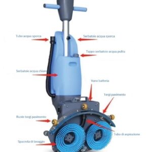 Lavasciuga Pavimenti Compatta Smart La Ballerina a Batteria 320 W + 120 W - 2