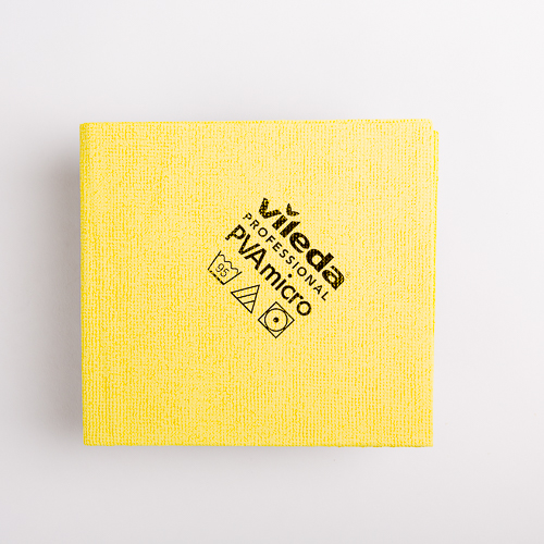 Panno PVAmicro Giallo 38x35 cm Vileda Professional Zero Aloni 5 Pezzi
