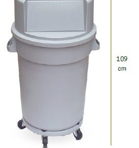 Stilcasa Pattumiera in Plastica con Ruote 120 LT