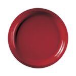 Piatto Tondo Rosso PP Riutilizzabile Natale Capodanno Ø290 mm 6 Pezzi
