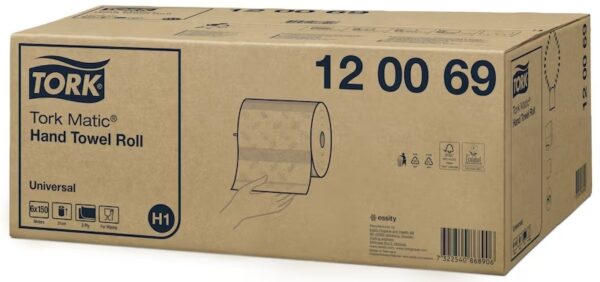 Tork Matic 120069 Asciugamani a Rotolo Universal Sistema H1 6 Rotoli