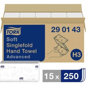 Tork 290143 Advanced Asciugamani Piegati a V Sistema H3 3750 Fogli - 3