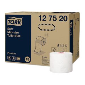 Tork 127520 Rotolo carta igienica Mid-Size Premium Soft Sistema T6 27 Rotoli - 1