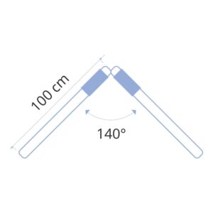 Scopa a Forbice per Superfici Ampie (Manico + 2 Frange da 100 cm) - 2