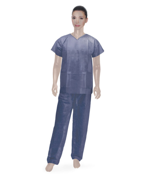 Divisa Monouso Ospedali SMS 30 gsm Casacca e Pantalone DM Classe I Blu