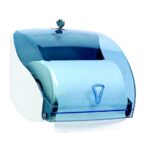 Capri Dispenser per Rotolo e Asciugamani Piegati in ABS Blu Chiusura a Chiave