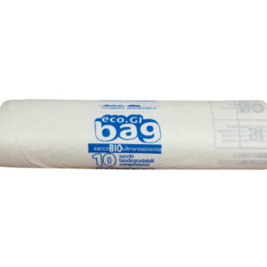 Sacchi Biodegradabili 90x120 Bianchi 120 LT Rotolo da 10 Pezzi