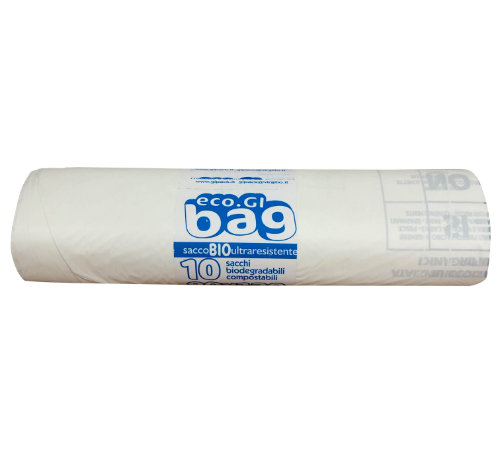 Sacchi Biodegradabili 90x120 Bianchi 120 LT Rotolo da 10 Pezzi