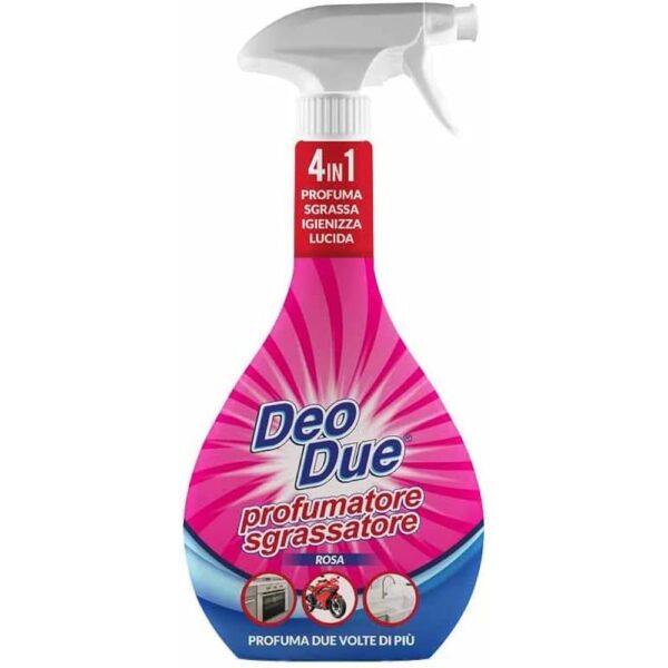 Deo Due Profumatore Sgrassatore 600 ML 4 in 1 Rosa