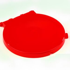 Coperchio Tondo in Plastica Rosso per Carrello a "X" - 1