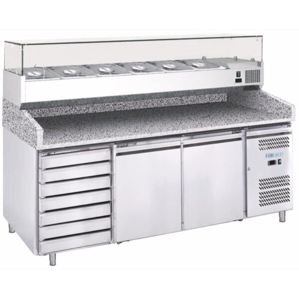 Banco Pizza Refrigerato Ventilato -2+8°C 20208001000 cm Potenza Ridotta