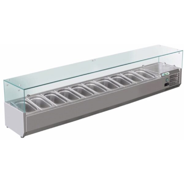 Vetrina Refrigerata Pizzeria GN1/4 Acciaio Inox 2000 mm