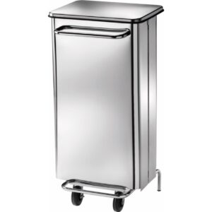 Pattumiera Rettangolare con Ruote e Pedale 100L