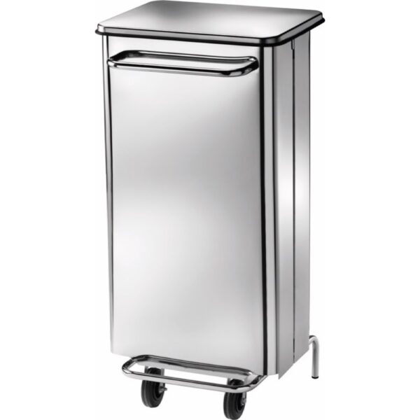 Pattumiera Rettangolare con Ruote e Pedale 100L