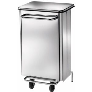 Pattumiera Rettangolare con Ruote e Pedale 70L