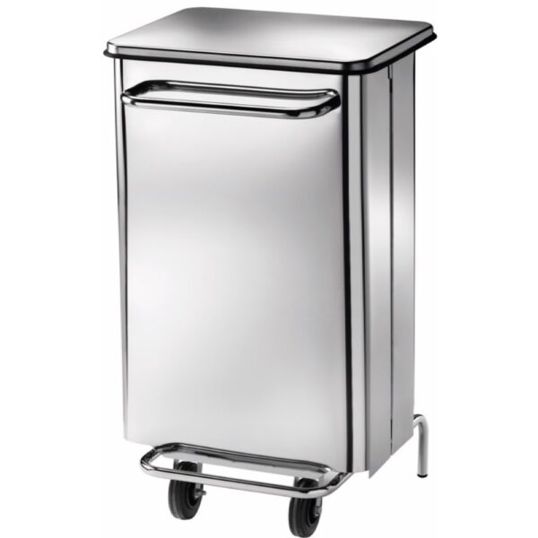 Pattumiera Rettangolare con Ruote e Pedale 70L