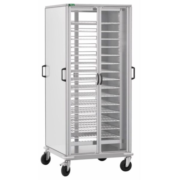 Carrello Portapiatti Armadiato con 10 Griglie GN2/1 7578170 cm