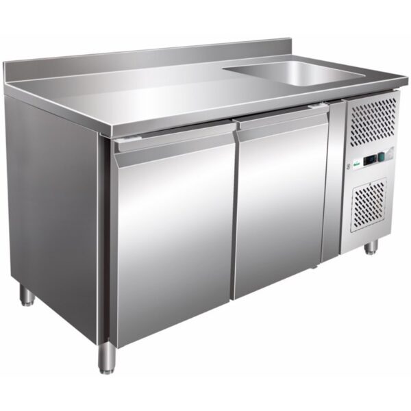 Tavolo Refrigerato con Alzatina e Lavello 1510700960 mm