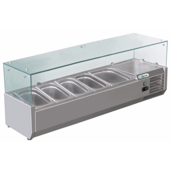 Vetrina Refrigerata per Pizzeria Acciaio Inox 1400395 mm