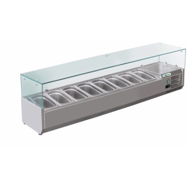 Vetrina Refrigerata Pizzeria GN1/3 Acciaio Inox 1800 mm