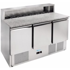 Saladette Refrigerata Acciaio Inox con Granito +2+8°C 13657001020 mm