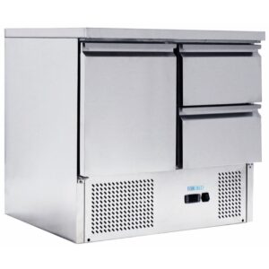 Saladette Refrigerata Statica +2+10°C 1 Anta e 2 Cassetti 900700880 mm