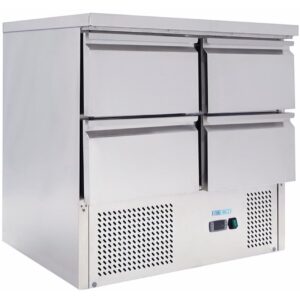 Saladette Refrigerata Statica +2+10°C 4 Cassetti 900700880 mm