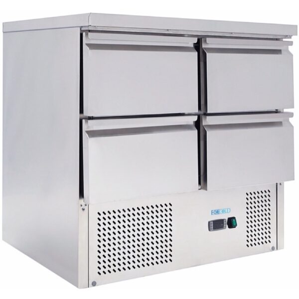 Saladette Refrigerata Statica +2+10°C 4 Cassetti 900700880 mm