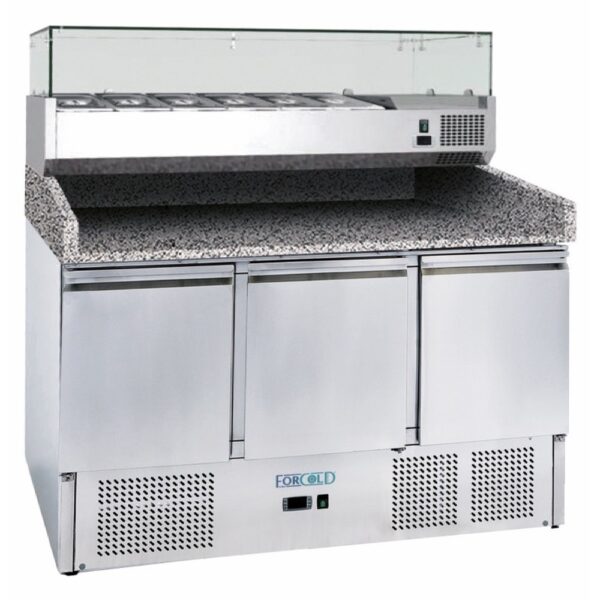 Banco Pizza Refrigerato Statico +2+8°C 14007001020 cm