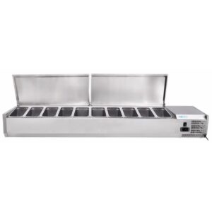 Vetrina Refrigerata Pizza Inox +2+8°C Coperchio