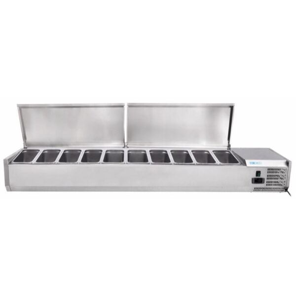 Vetrina Refrigerata Pizza Inox +2+8°C Coperchio