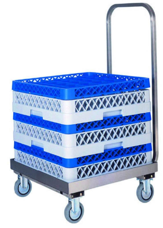 Carrello Portacestelli Vasca Inox con Manico CP1445