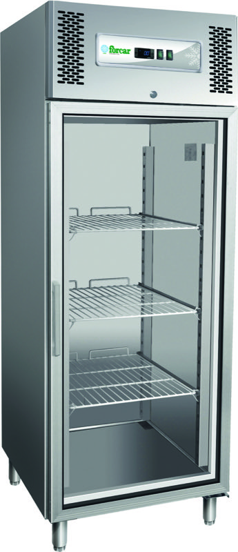 Armadio Refrigerato GN 2/1 Ventilato Positivo TN con Porta a Vetro 650 L G-GN650