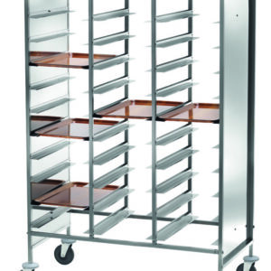 Carrello Portavassoi Inox Rinforzato Pannello Inox 30 Vassoi GN 1/1 CA1471RPI