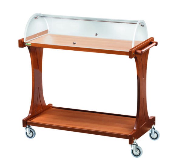 Carrello in Legno 2 Piani con Cupola Semicircolare CL2260