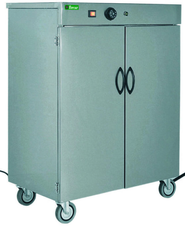 Mobiletto Scaldapiatti Inox 100 Piatti con 2 Freni MS1862RF2