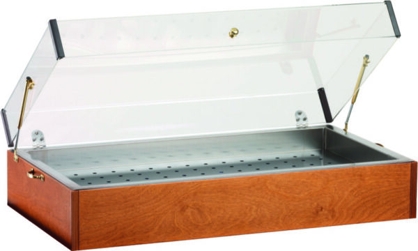 Espositore Ghiacciaia in Legno Noce 90x49 cm A1290