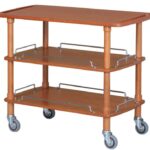 Carrello di Servizio in Legno 3 Piani con Freno CLP2003