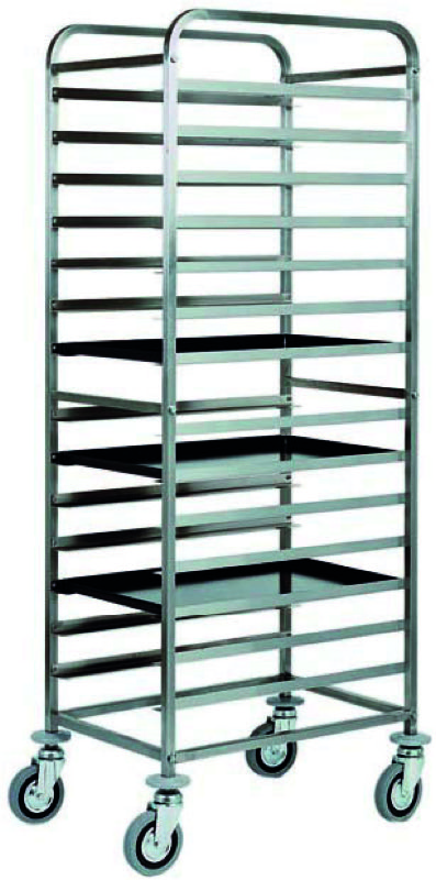 Carrello Portateglie Pasticceria con Frenate