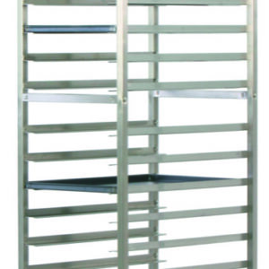 Carrello Portateglie Rinforzato con Frenate 14 Teglie 60x40 cm 53x72 cm - 4